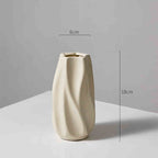 Elysian cream sculptural vase