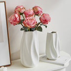Elysian cream sculptural vase