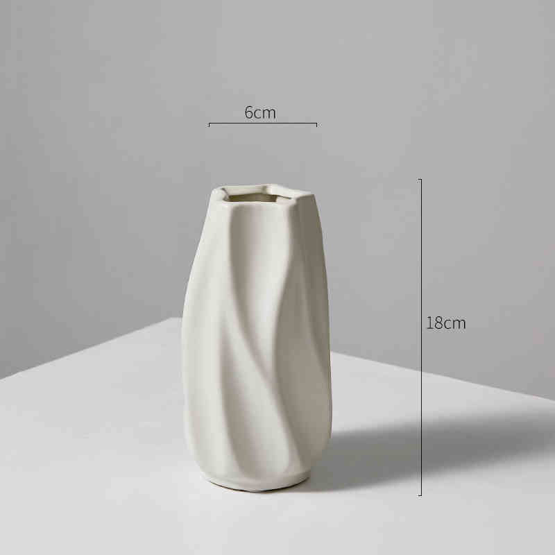 Elysian cream sculptural vase